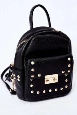 Outlet Nobo Damski Skórzany Plecak K4110 Czarny