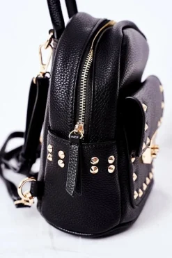 Outlet Nobo Damski Skórzany Plecak K4110 Czarny