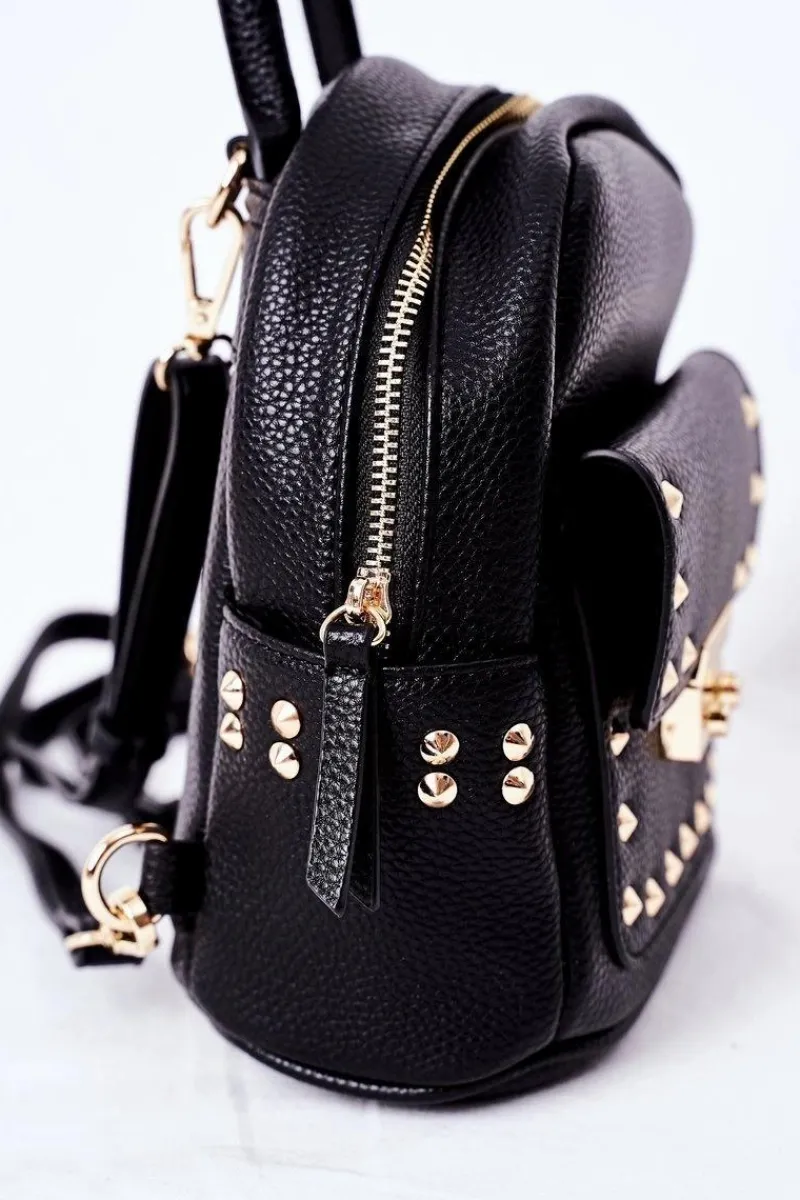 Outlet Nobo Damski Skórzany Plecak K4110 Czarny