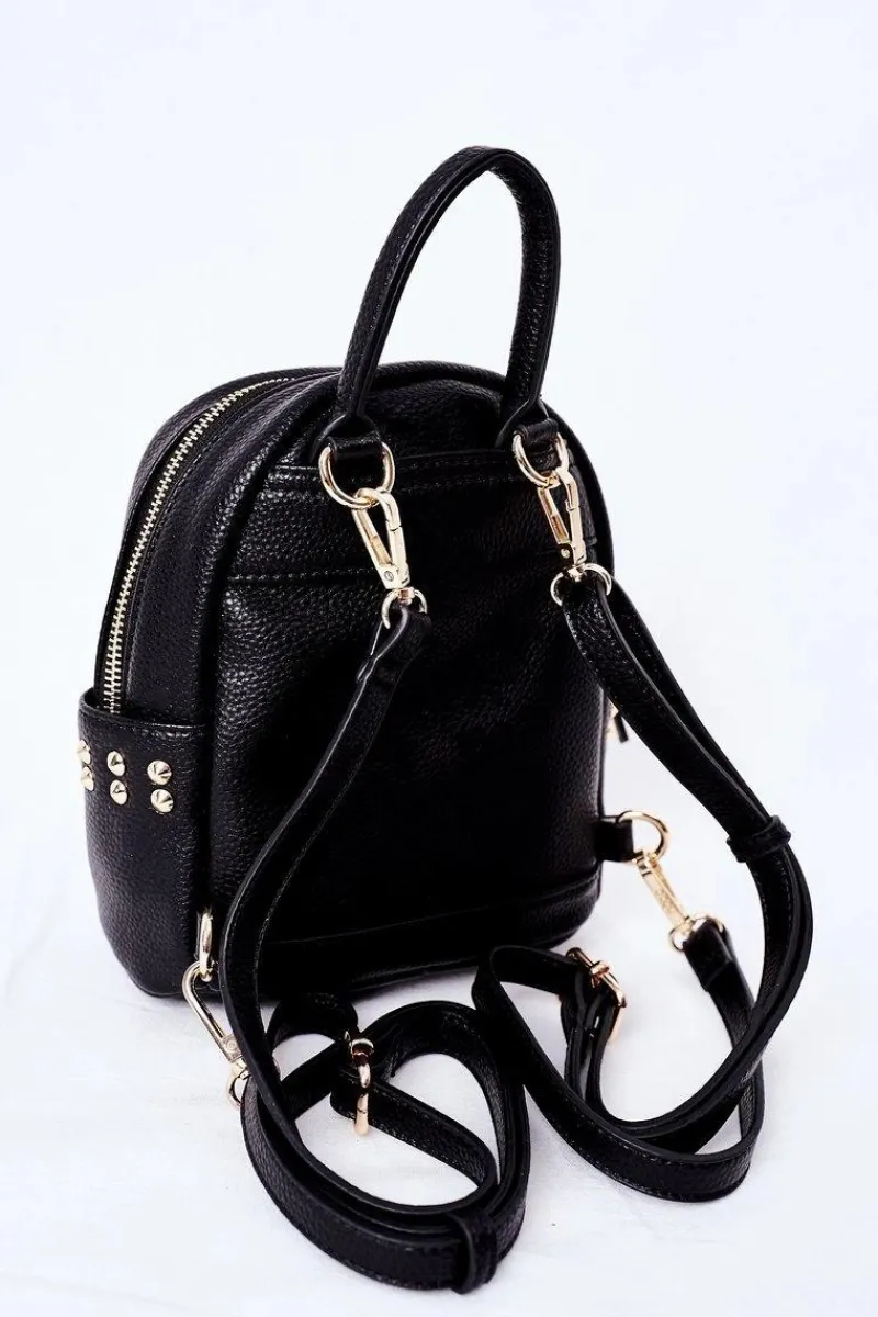 Outlet Nobo Damski Skórzany Plecak K4110 Czarny