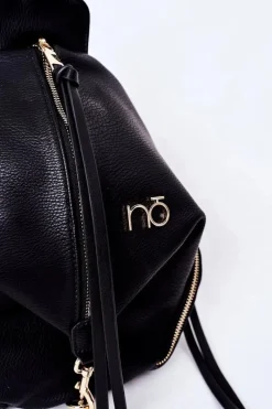 Plecaki|Torebki Nobo>Nobo Damski Skórzany Plecak Torebka 2w1 K3190 Czarny