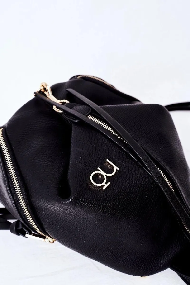 Plecaki|Torebki Nobo>Nobo Damski Skórzany Plecak Torebka 2w1 K3190 Czarny