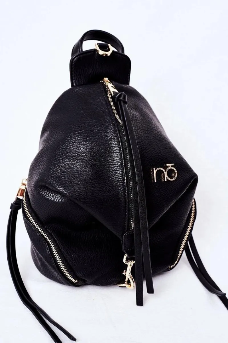 Plecaki|Torebki Nobo>Nobo Damski Skórzany Plecak Torebka 2w1 K3190 Czarny