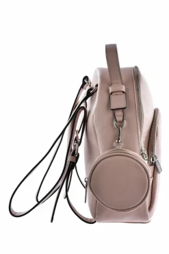 Big Star Shoes Damski Skórzany Plecak 2w1 Big Star LL574098 Różowy