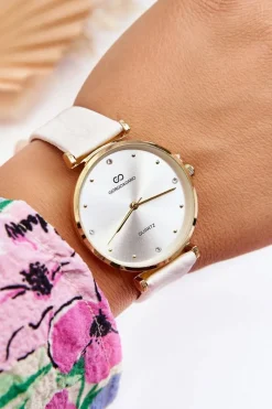 Zegarki>Giorgio&Dario Damski Skórzany Zegarek Biały