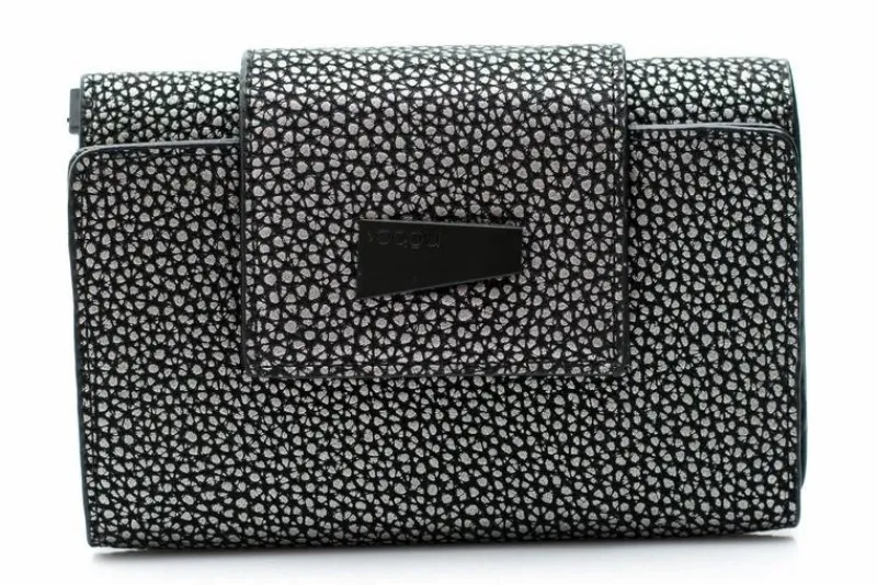 Hot Damski Srebrno Czarny Portfel Portfele