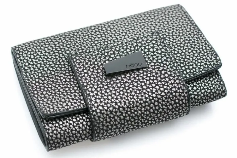 Hot Damski Srebrno Czarny Portfel Portfele