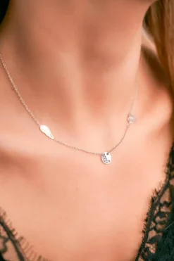 Best Boto Damski Srebrny Naszyjnik Ażurowy Serce Skrzydło Tatyana