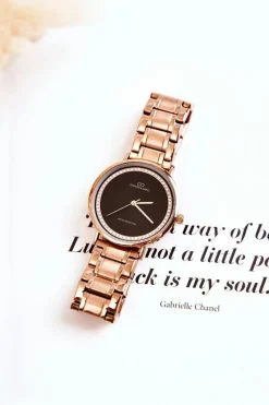 Sale Giorgio&Dario Damski Stalowy Zegarek Giorgio & Dario Z Cyrkoniami Różowe Złoto