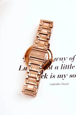 Sale Giorgio&Dario Damski Stalowy Zegarek Giorgio & Dario Z Cyrkoniami Różowe Złoto