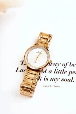 Zegarki>Giorgio&Dario Damski Stalowy Zegarek Giorgio & Dario Z Cyrkoniami Złoty