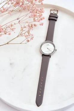 Discount Giorgio&Dario Damski Wodoodporny Analogowy Zegarek Szaro-Srebrny