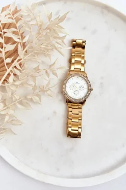 Zegarki>Giorgio&Dario Damski Wodoodporny Zegarek Giorgio & Dario Z Cyrkoniami Złoty