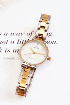 Zegarki>Giorgio&Dario Damski Wodoodporny Zegarek Stalowy Giorgio & Dario Złoto-Srebrny