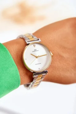 Zegarki>Giorgio&Dario Damski Wodoodporny Zegarek Stalowy Giorgio & Dario Złoto-Srebrny