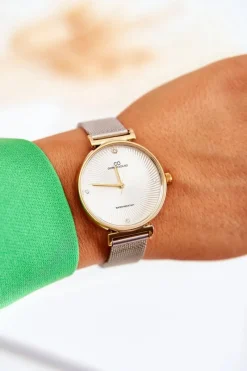 Outlet Damski Wodoodporny Zegarek Giorgio & Dario Z Bransoletą Złoto-Srebrny Zegarki