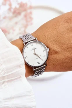 Zegarki>Boto Damski Wodoodporny Zegarek Jasna Tarcza Giorgio&Dario Srebrny