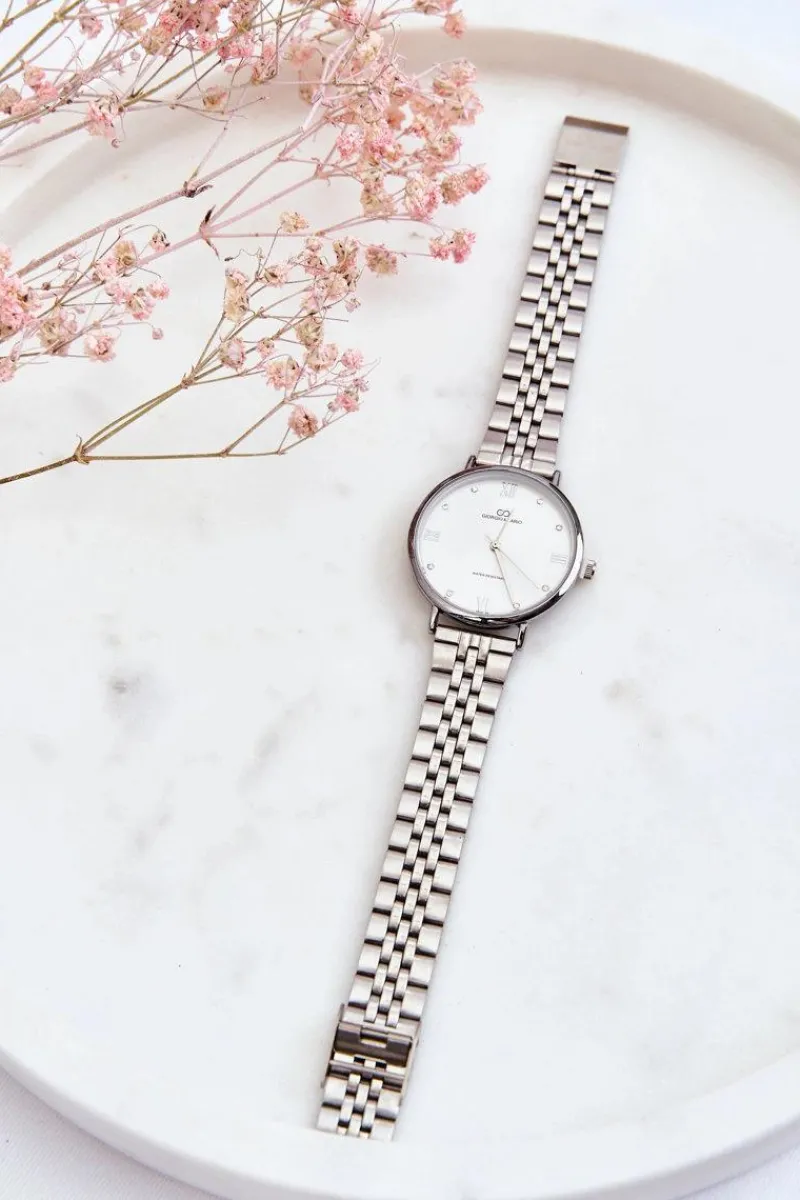 Zegarki>Boto Damski Wodoodporny Zegarek Jasna Tarcza Giorgio&Dario Srebrny