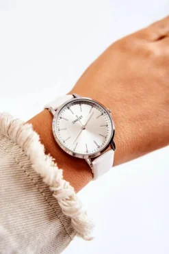 Best Damski Zegarek Analogowy Bez Niklu Biały Zegarki