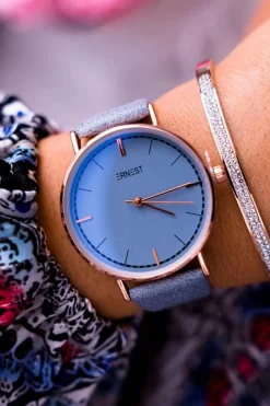 Best Ernest Damski Zegarek Błękitny Belven