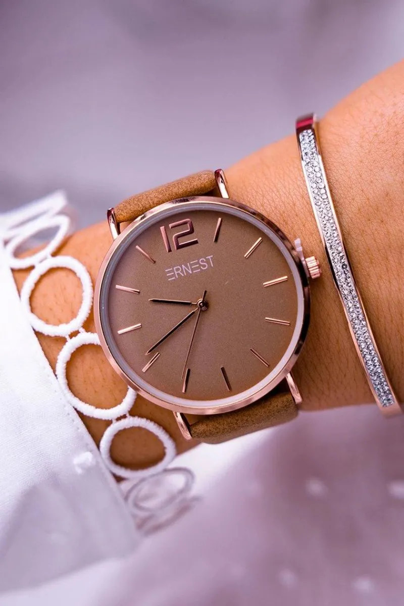 Best Damski Zegarek Brązowy Claire Zegarki