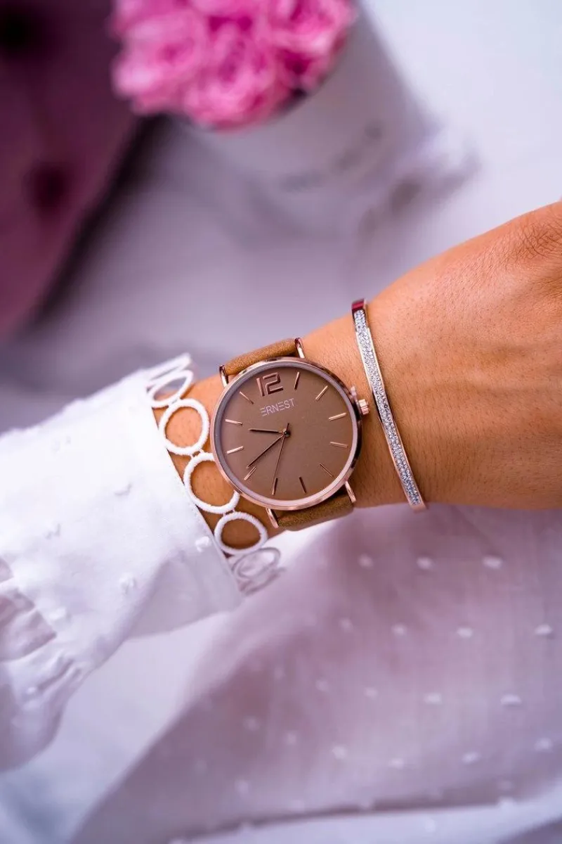 Best Damski Zegarek Brązowy Claire Zegarki