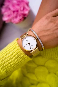 GG Luxe Damski Zegarek Szeroka Bransoleta Złoty Vivena