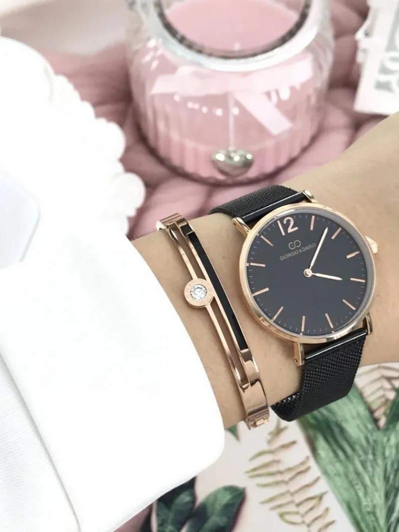 Online Damski Zegarek Giorgio & Dario Libre Czarny Zegarki