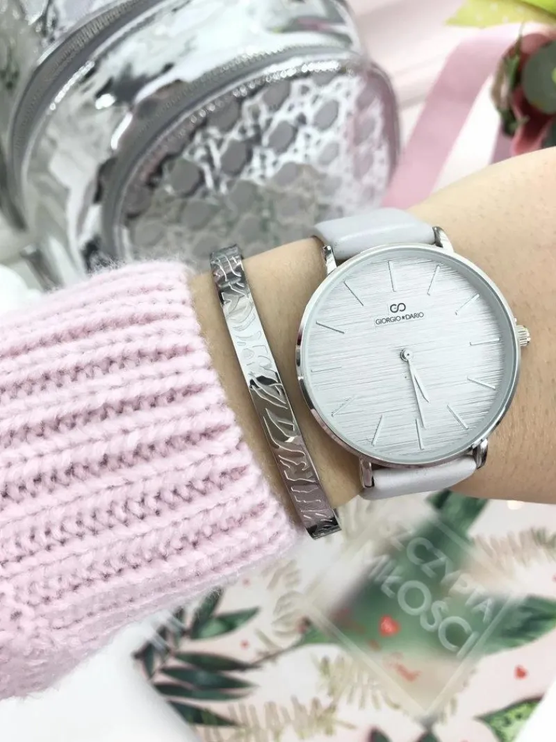 Outlet Damski Zegarek Giorgio & Dario Jules Szary 38mm Zegarki