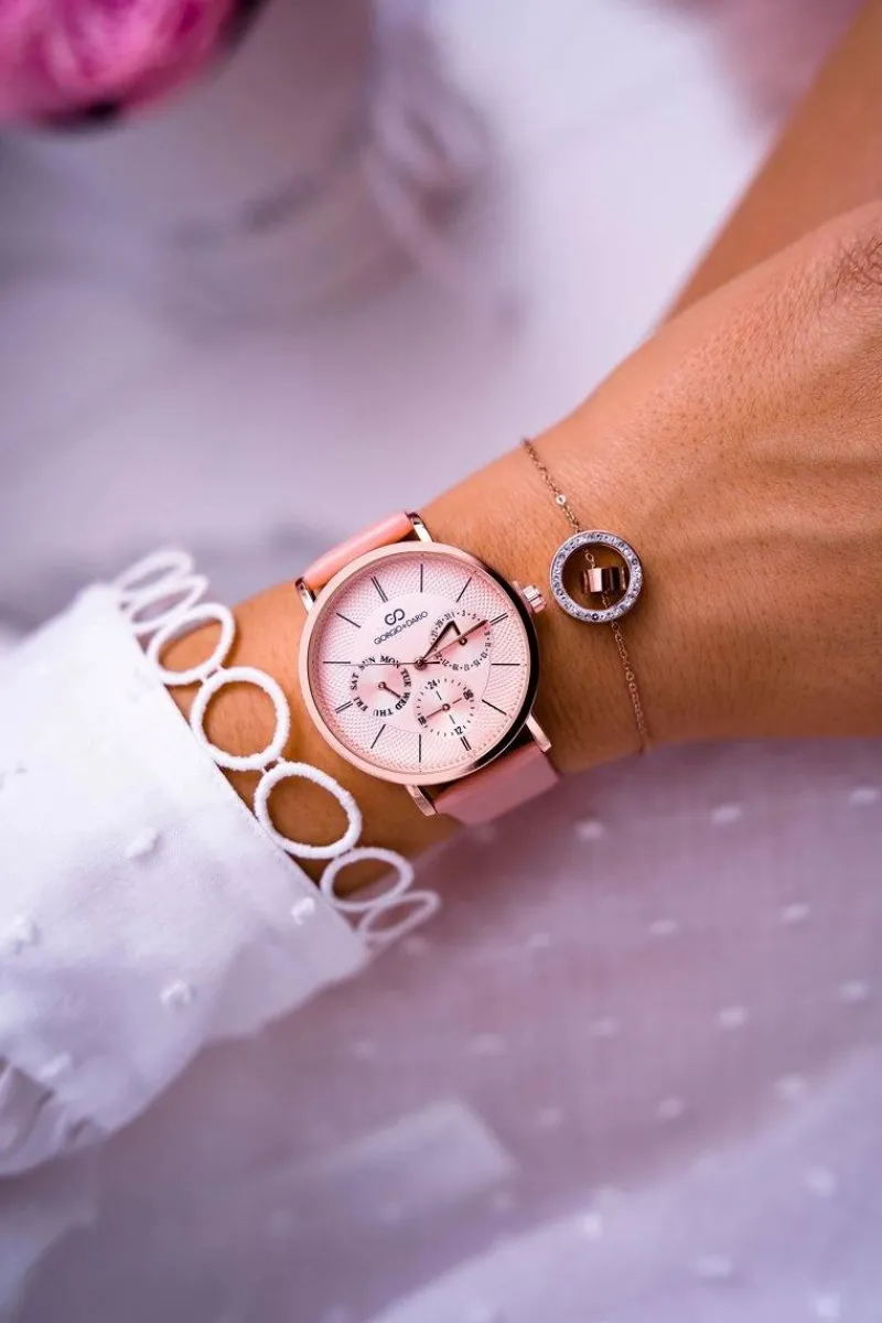 Outlet Damski Zegarek Giorgio & Dario Różowy Ranaha Zegarki