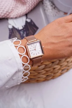 Zegarki>Giorgio&Dario Damski Zegarek Giorgio & Dario Różowe Złoto Biała Tarcza Fanne