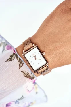 Zegarki>Giorgio&Dario Damski Zegarek Giorgio & Dario Na Magnes Różowe Złoto Quadro