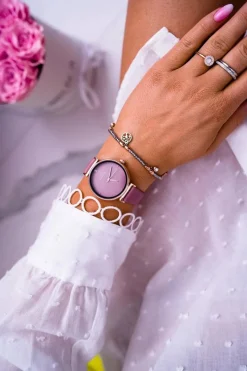 Outlet Damski Zegarek Giorgio & Dario Różowy Donara Zegarki