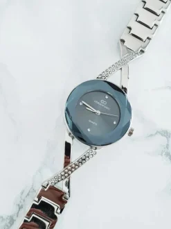 Clearance Damski Zegarek Giorgio & Dario Z Cekinami Cube Srebrny Zegarki