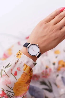 Discount Damski Zegarek Giorgio & Dario Czarno Biały Donara Zegarki