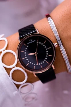 Discount Damski Zegarek Giorgio & Dario Czarny Lonia Zegarki