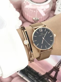 Discount Giorgio&Dario Damski Zegarek Giorgio & Dario Rene Złoty Róż 36mm