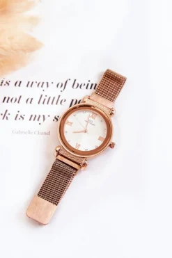 New Giorgio&Dario Damski Zegarek Giorgio & Dario Z Bransoletą Na Magnes Różowe Złoto