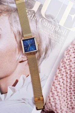 Zegarki>Giorgio&Dario Damski Zegarek Giorgio & Dario Złoty Granatowa Tarcza Fanne