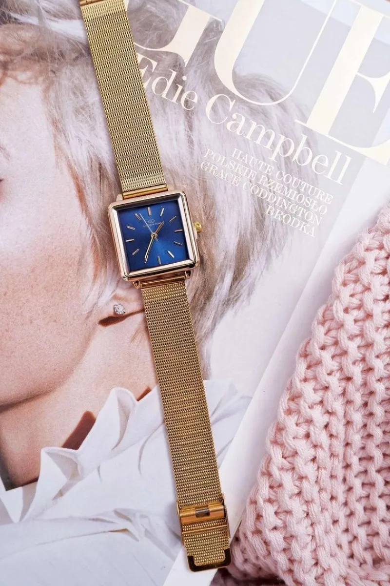 Zegarki>Giorgio&Dario Damski Zegarek Giorgio & Dario Złoty Granatowa Tarcza Fanne