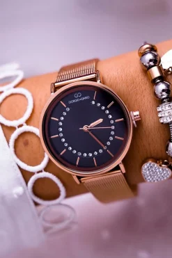 Online Damski Zegarek Giorgio & Dario Różowe Złoto Lonia Zegarki