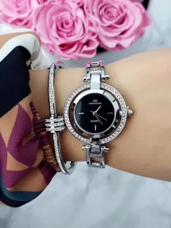 Zegarki>Giorgio&Dario Damski Zegarek Giorgio & Dario Z Cyrkoniami Get Srebrny