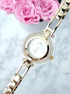 Zegarki>Giorgio&Dario Damski Zegarek Giorgio & Dario Z Cyrkoniami Get Złoty