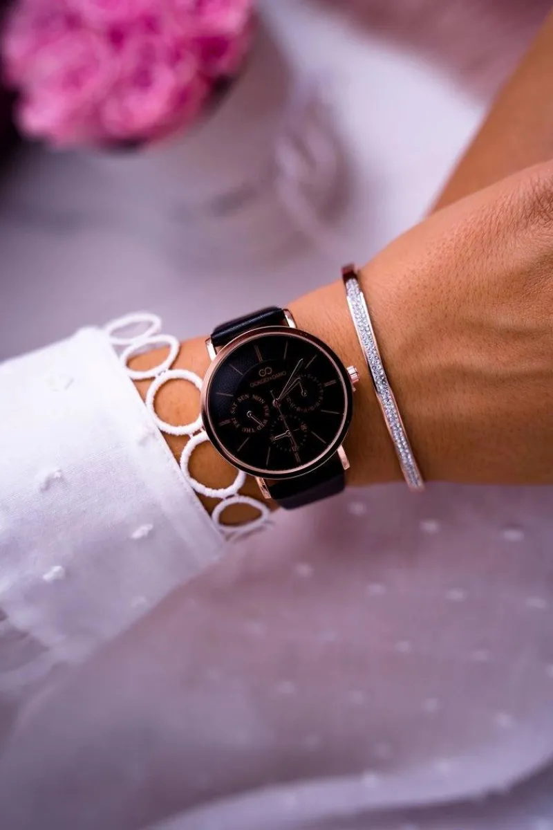 Online Damski Zegarek Giorgio & Dario Czarny Ranaha Zegarki