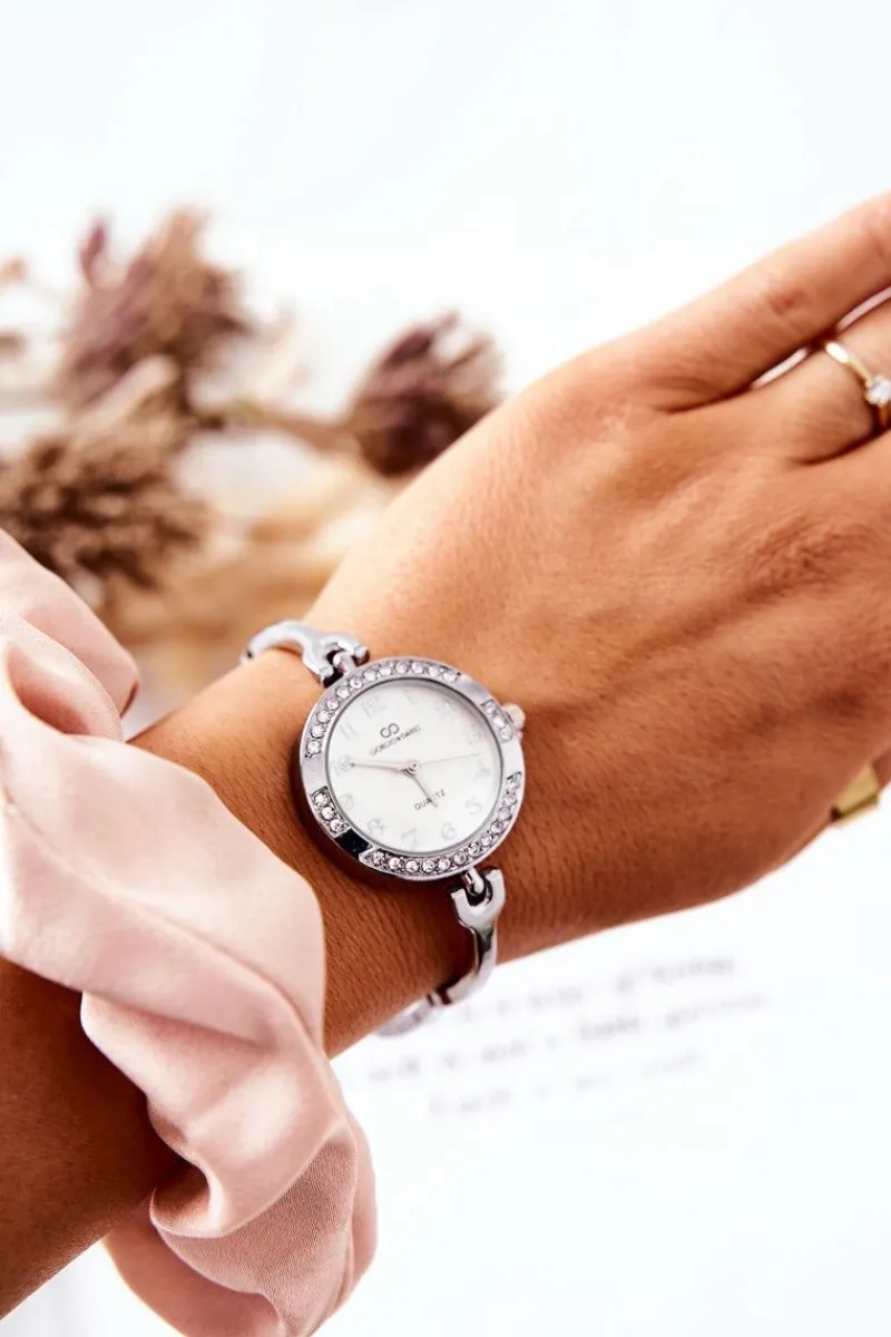 New Giorgio&Dario Damski Zegarek Z Cyrkoniami Srebrny