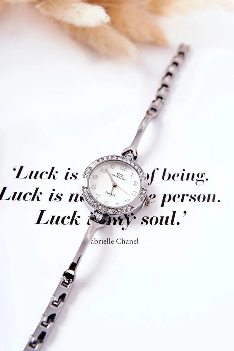 New Giorgio&Dario Damski Zegarek Z Cyrkoniami Srebrny