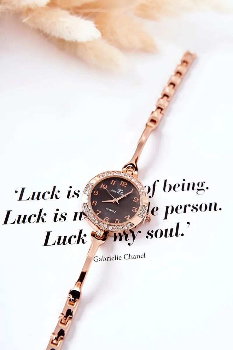 New Giorgio&Dario Damski Zegarek Z Cyrkoniami Różowe Złoto