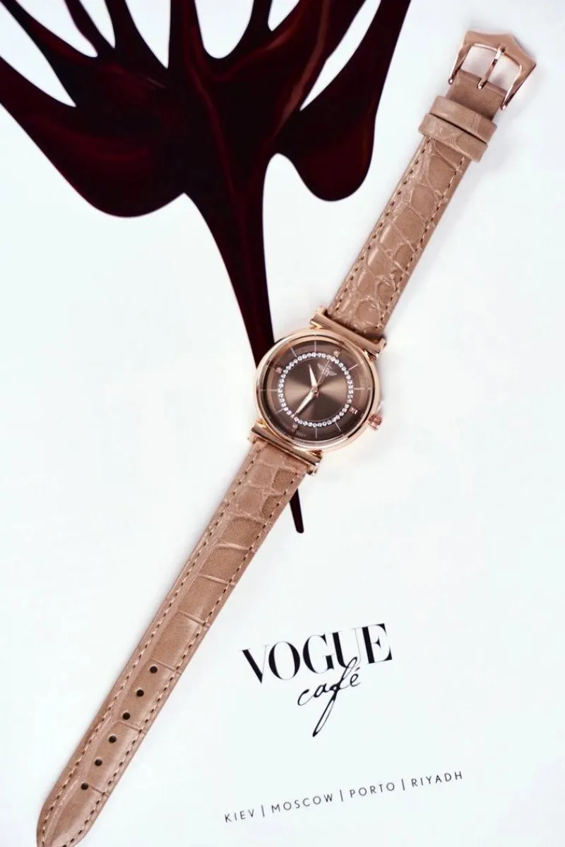 Zegarki>Michael John Damski Zegarek Brązowy na Pasku Emotions