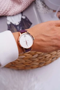 Best Damski Zegarek Śliwkowy Mentals Zegarki