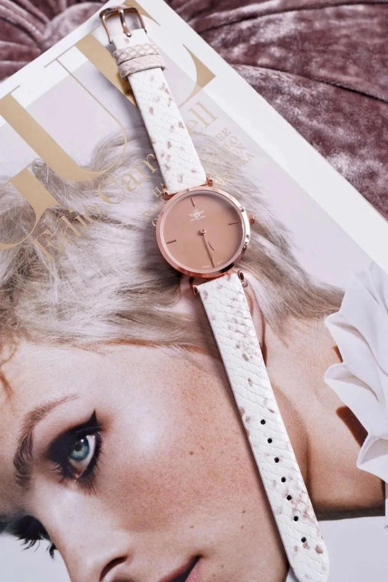 Zegarki>Michael John Damski Zegarek Beżowy Snake Glami